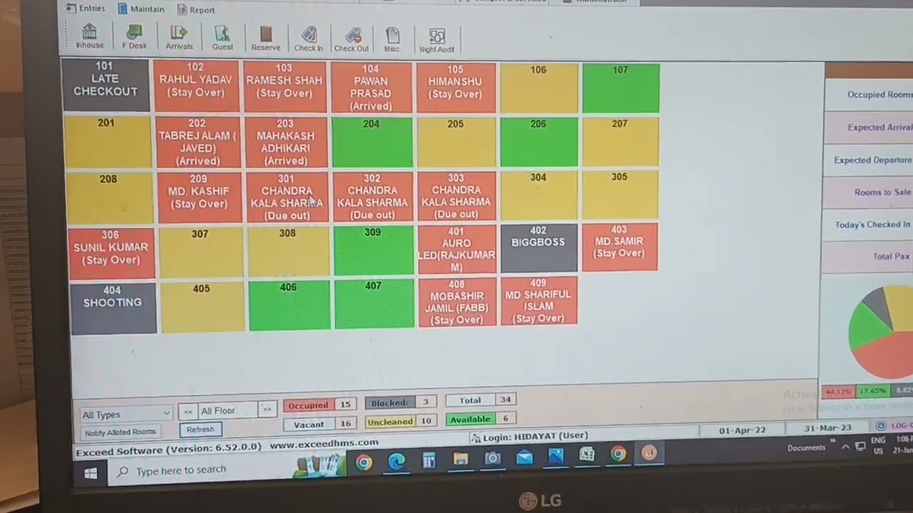 SPLITTING ROOM BILL AND FOOD BILL IN EXCEED