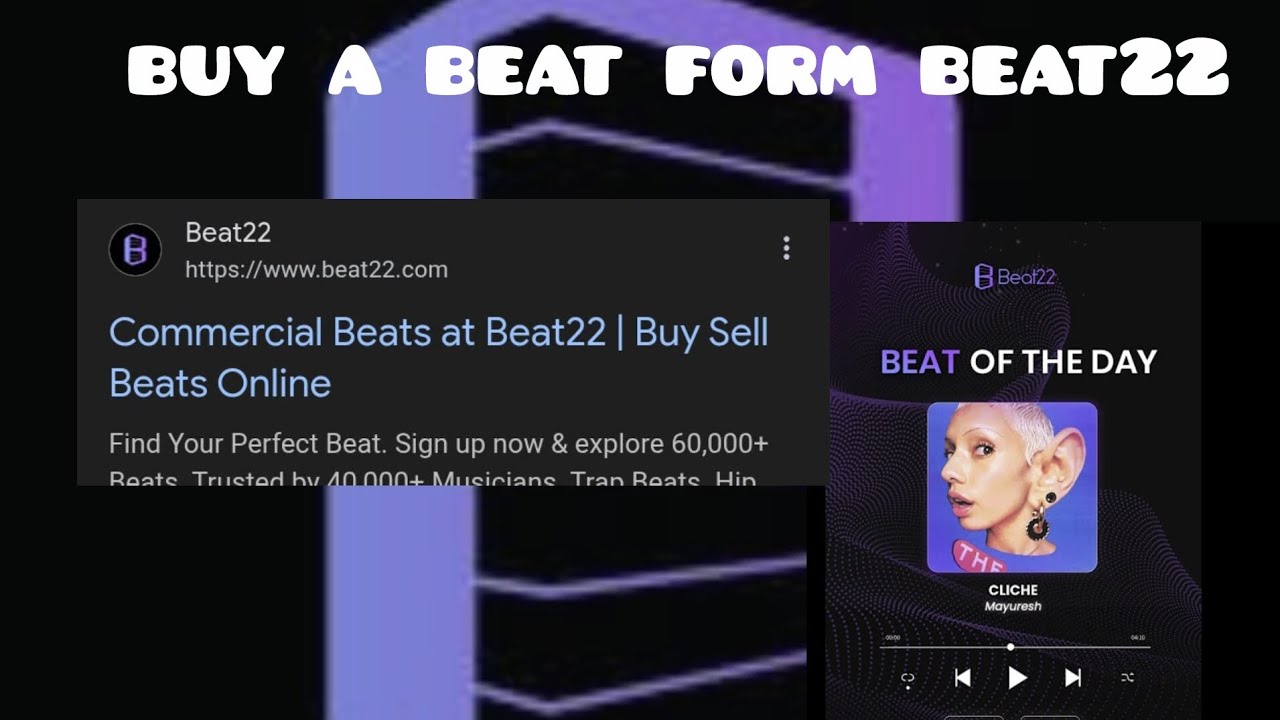 How to purchase a beat form #beat22.com#Tutorial for rapper and singing.