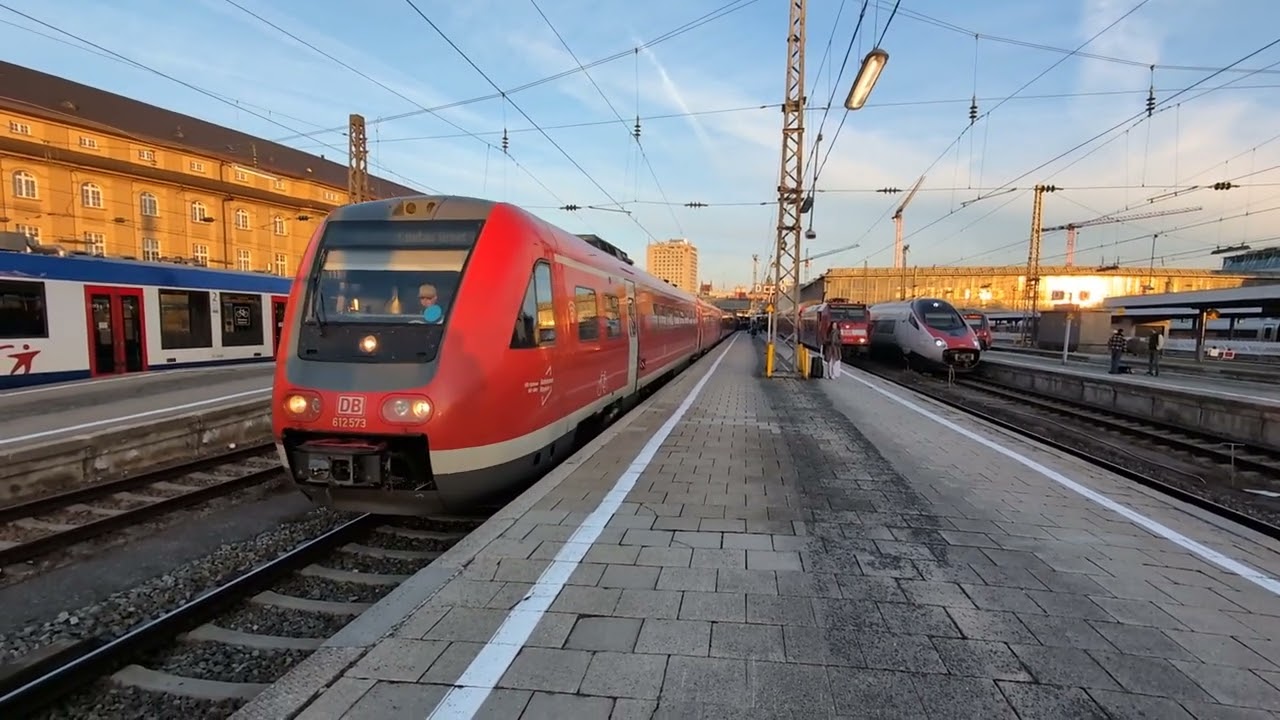 Ausfahrt BR 612 aus M&uuml;nchen Hbf