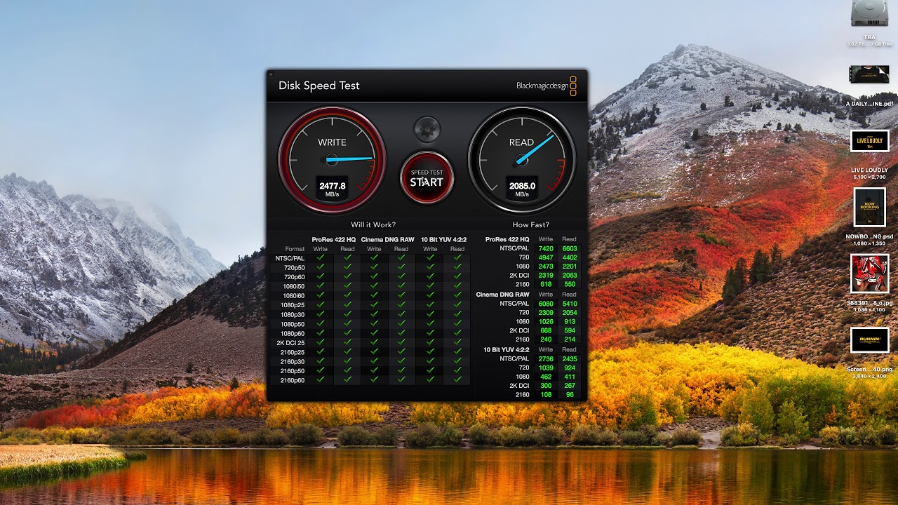 Samsung 970 Pro 1TB SSD BlackMagic System Speed Test