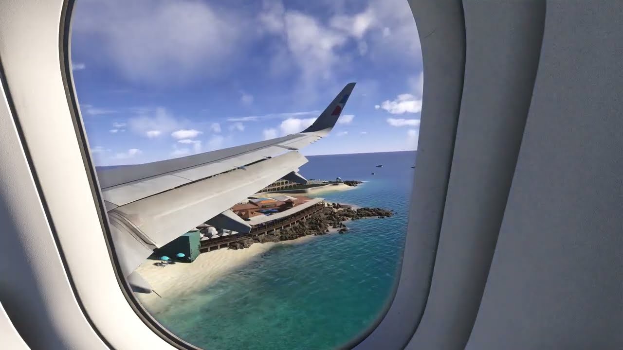 AA A319SL Landing SXM