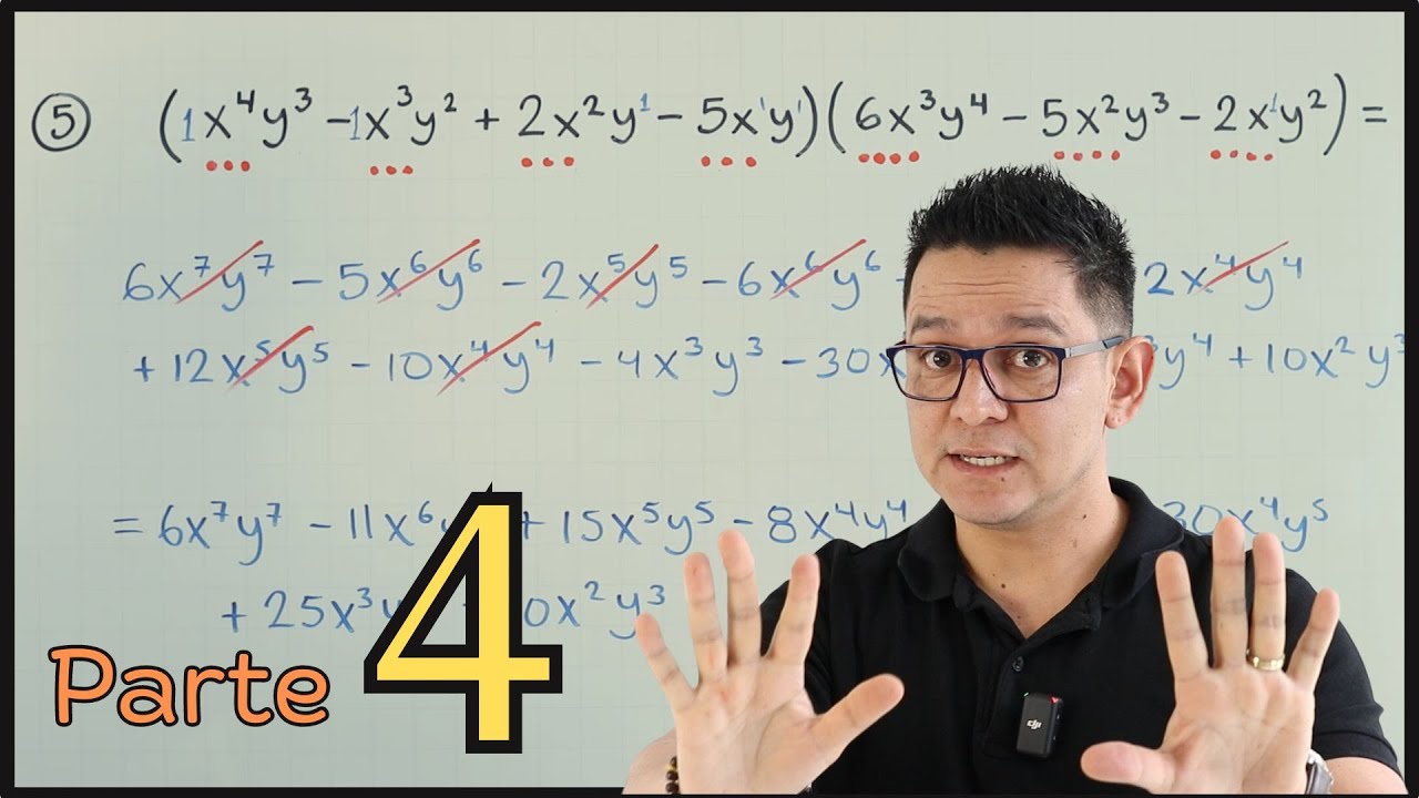 Multiplicación de polinomios | Multiplicación de 4 por 3 términos