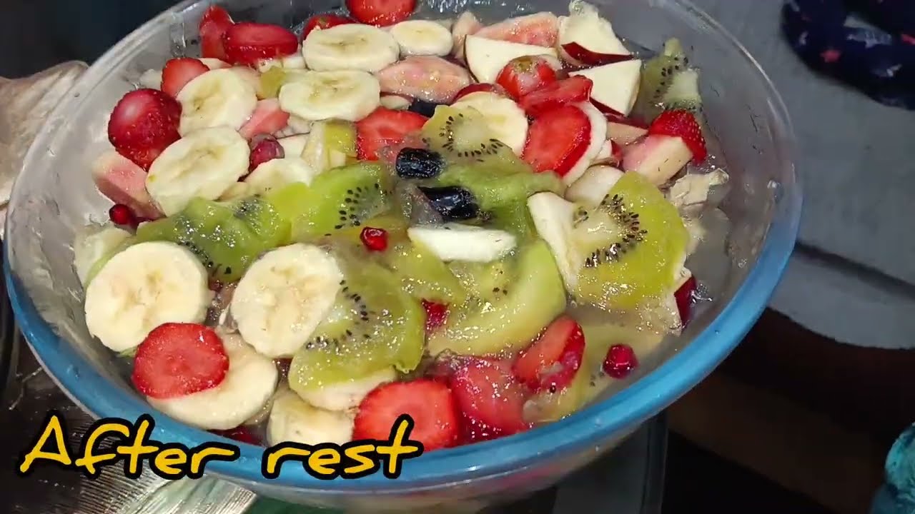 New year special fruits jelly cake 🥳♥️😋#viralvideo #fruit #mycooking #recipe #sweet 