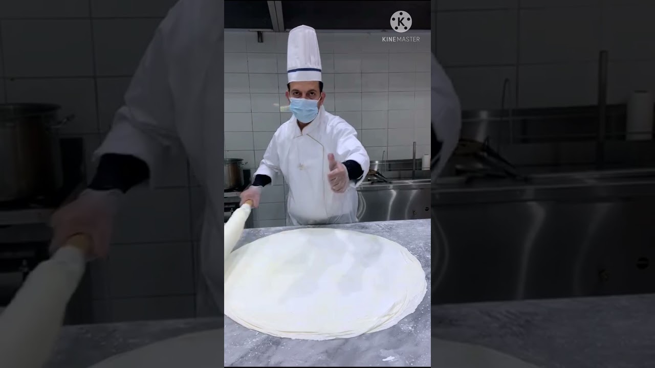 طريقة فرد نشابة اصابع البقلاوة بالفستق #اصابع_تركية