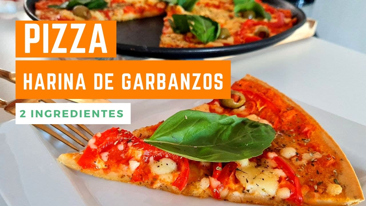 Pizza con harina de garbanzos - Sólo con agua! fácil y rápida #harinadegarbanzo #faina