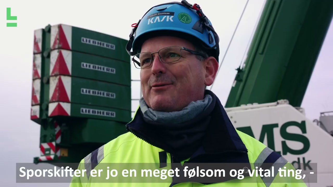 Sporskifter på plads ved rampen til Glostrup Station