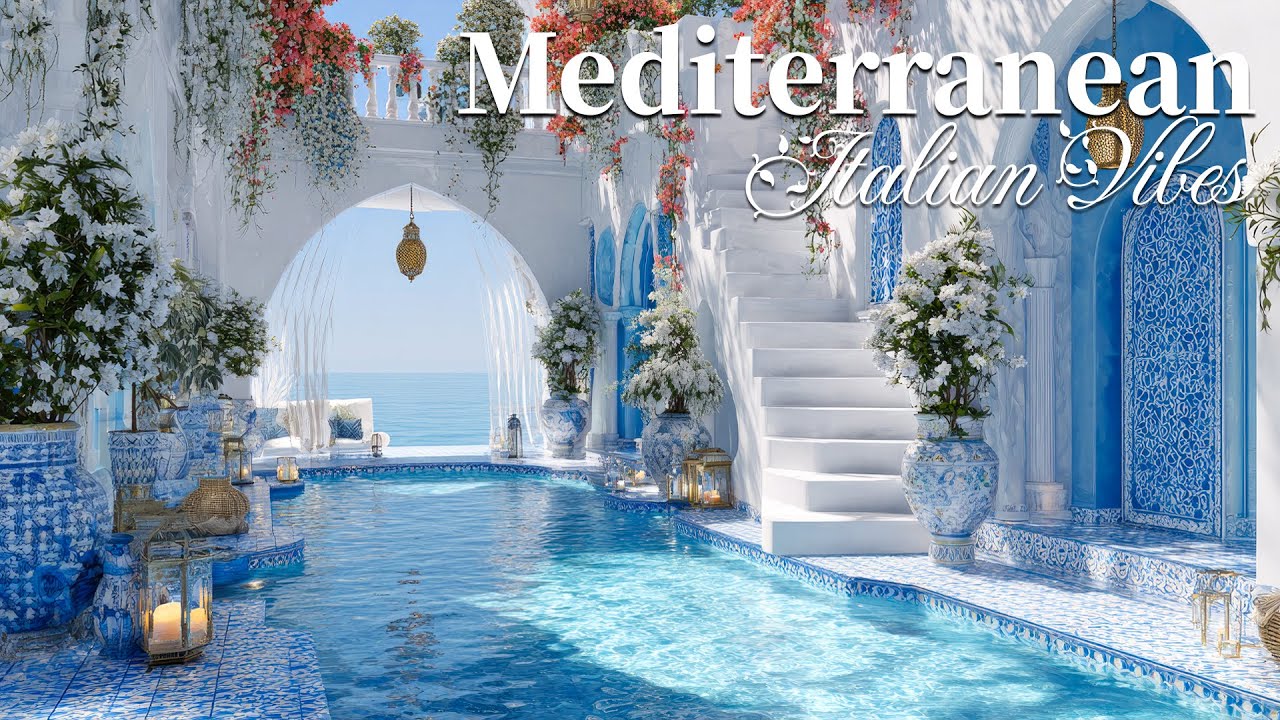 Chill Mediterranean Music & Italian Vibes 🏡🌊 Relaxing Music & Mediterranean Coast Views 🎶
