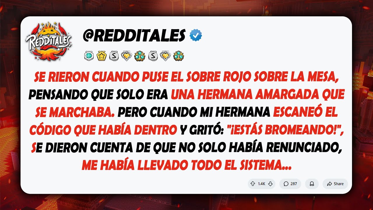 Se rieron cuando puse el sobre rojo sobre la mesa, pensando que solo era una hermana amargada que...
