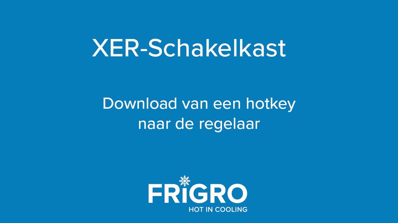 XER-Schakelkast: Download van een hotkey naar de regelaar