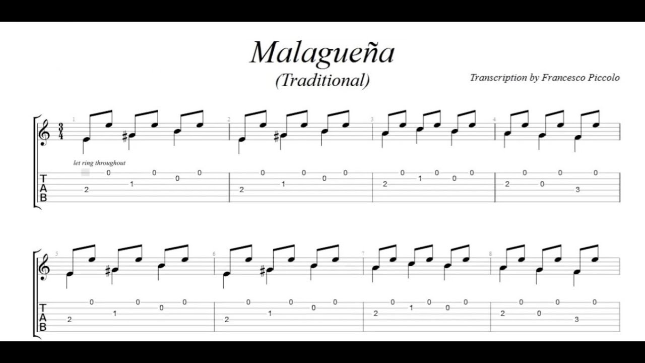 Spanish Guitar Flamenco - Malagueña Traditional (FREE TAB)