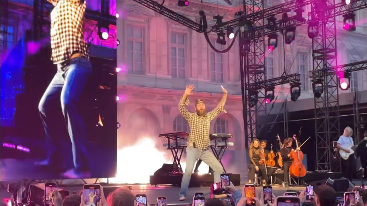 Post Malone performs at Visa Live Le Louvre in Paris