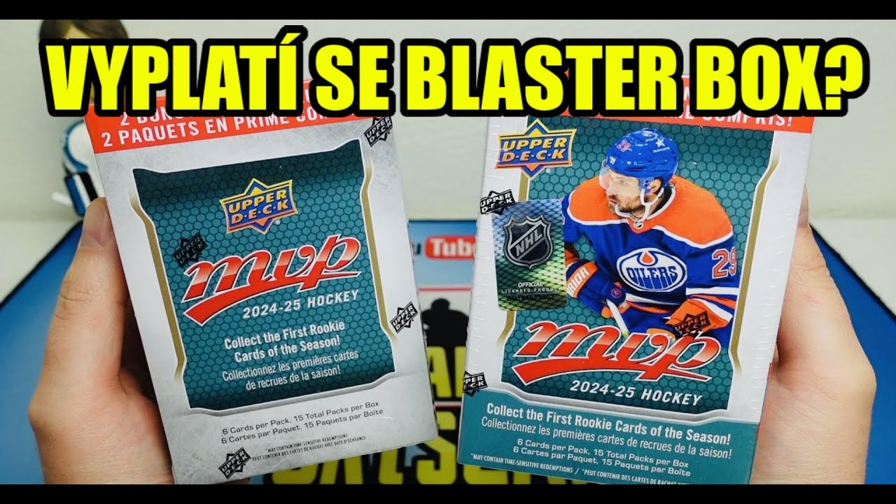 Hobby, nebo Blaster? 2x 24-25 UD MVP Blaster Box! Hokejové kartičky NHL! Otevíráme!