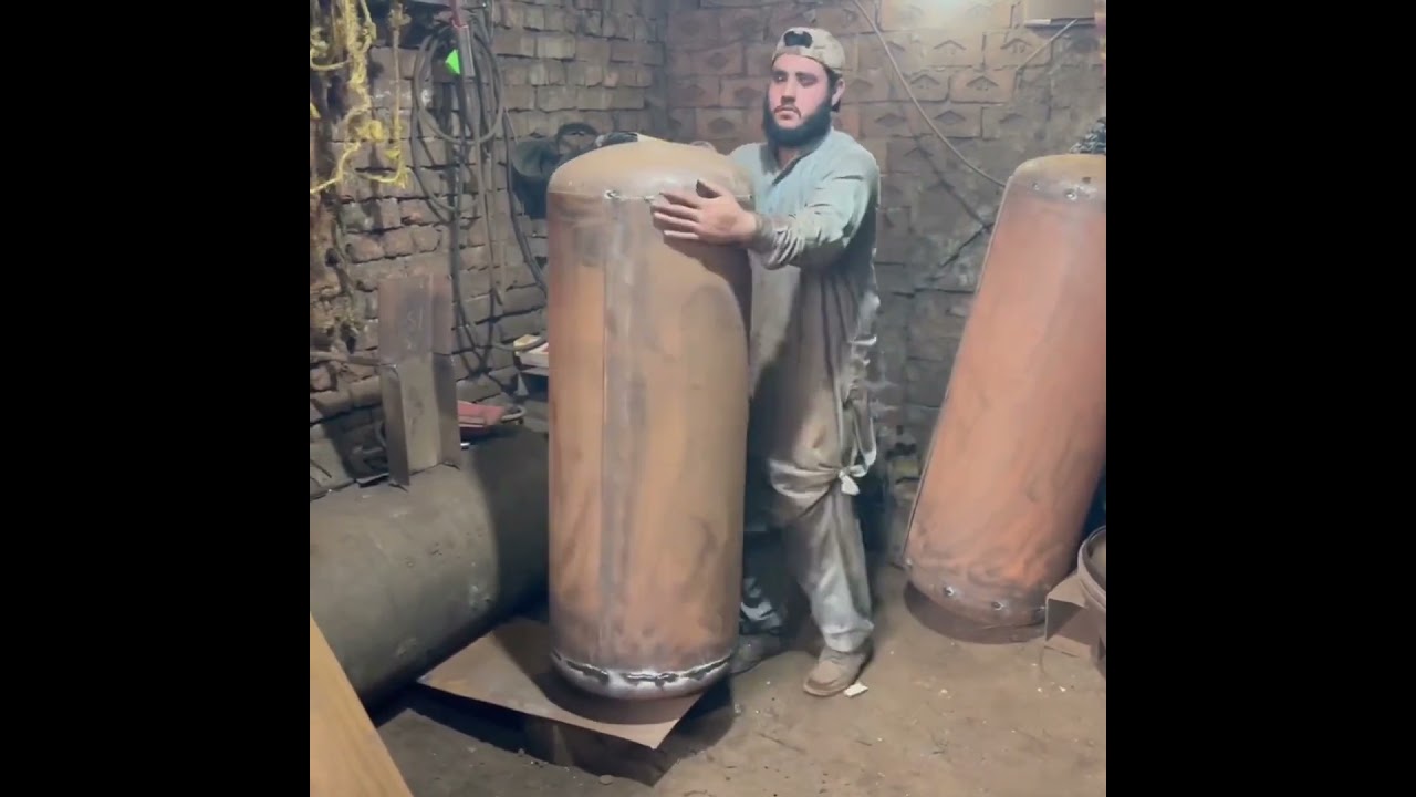Air compressor Tank making process with iron Sheet how made compressor are made