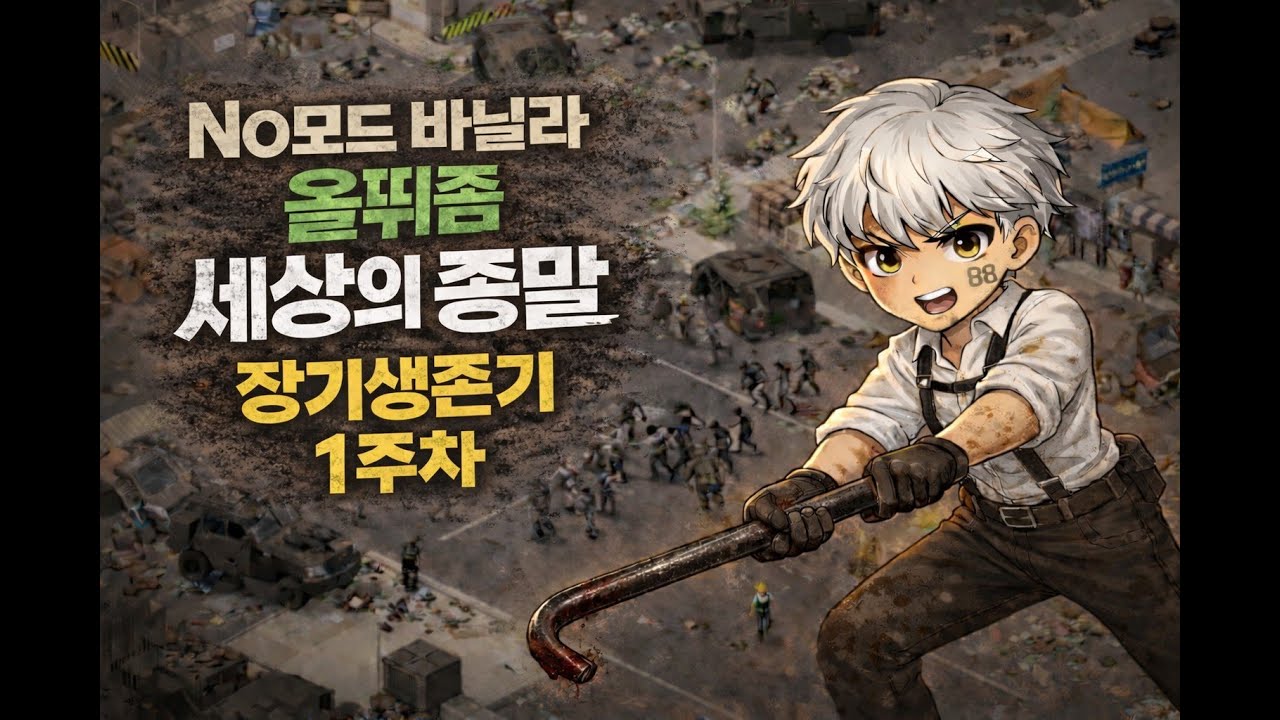 올뛰좀/ No모드 바닐라 세상의종말 장기생존기록 7일차ㅣ좀보이드