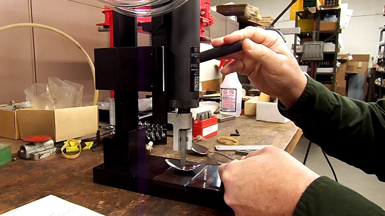 Stamp Spoons with Stamp Perfect SSP PNEUMATIC marking machine