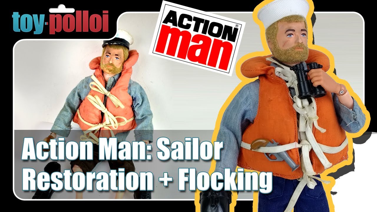 Vintage Action Man Sailor restoration + Flocking - Toy Polloi