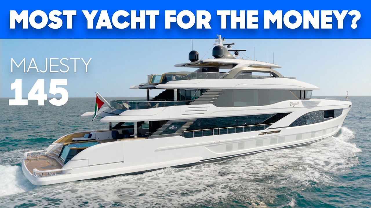 $22.7M Gets You ALL THIS?! | Majesty Yachts 145 Sea Trial, Tour & Review