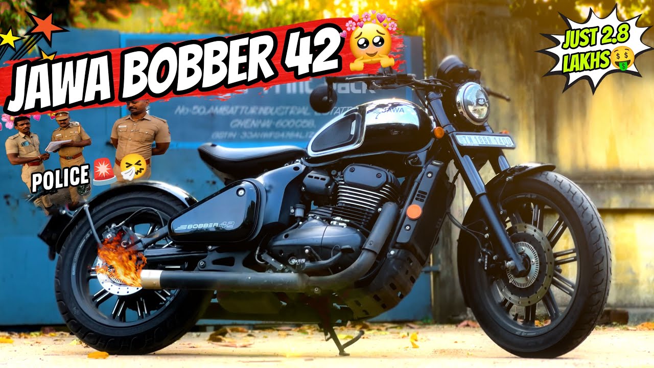 2024 JAWA BOBBER 42🔥POLICE REACTION😂❤️2.8 LAKHS🤑