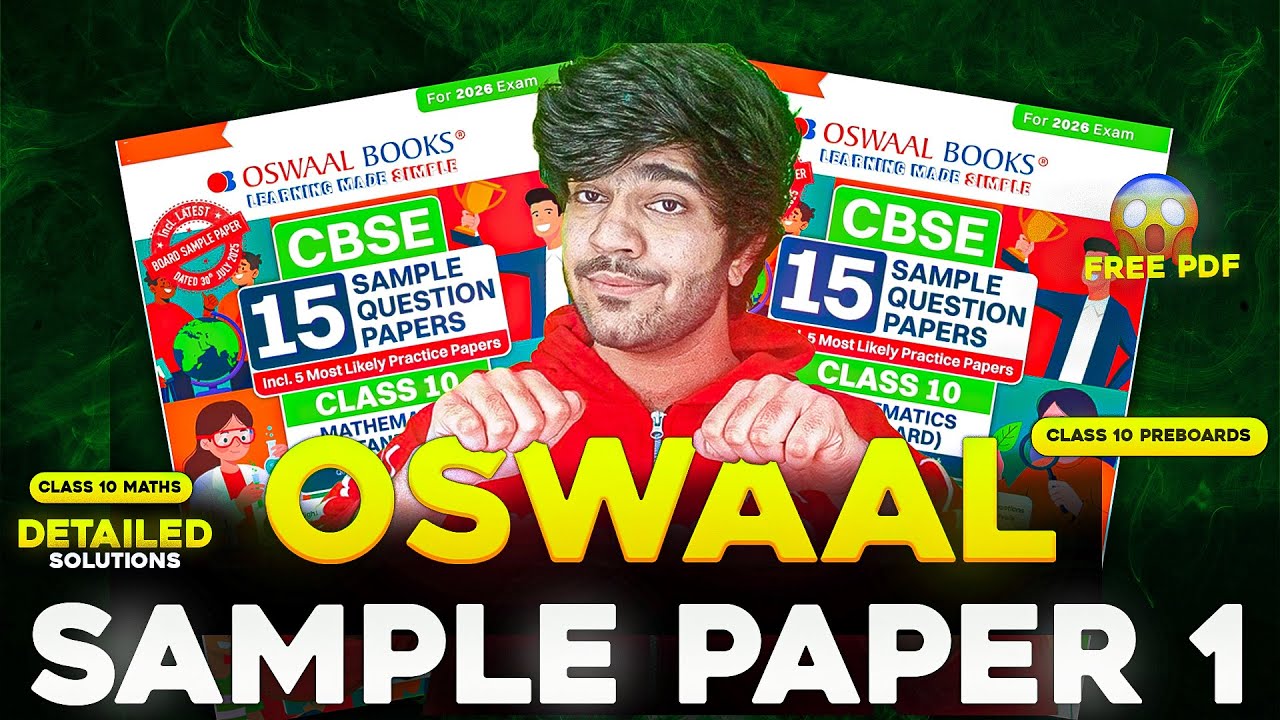Oswaal Sample Paper 1 Solutions | CBSE Official Sample Paper  Class 10 Maths | Boards 2025-2026