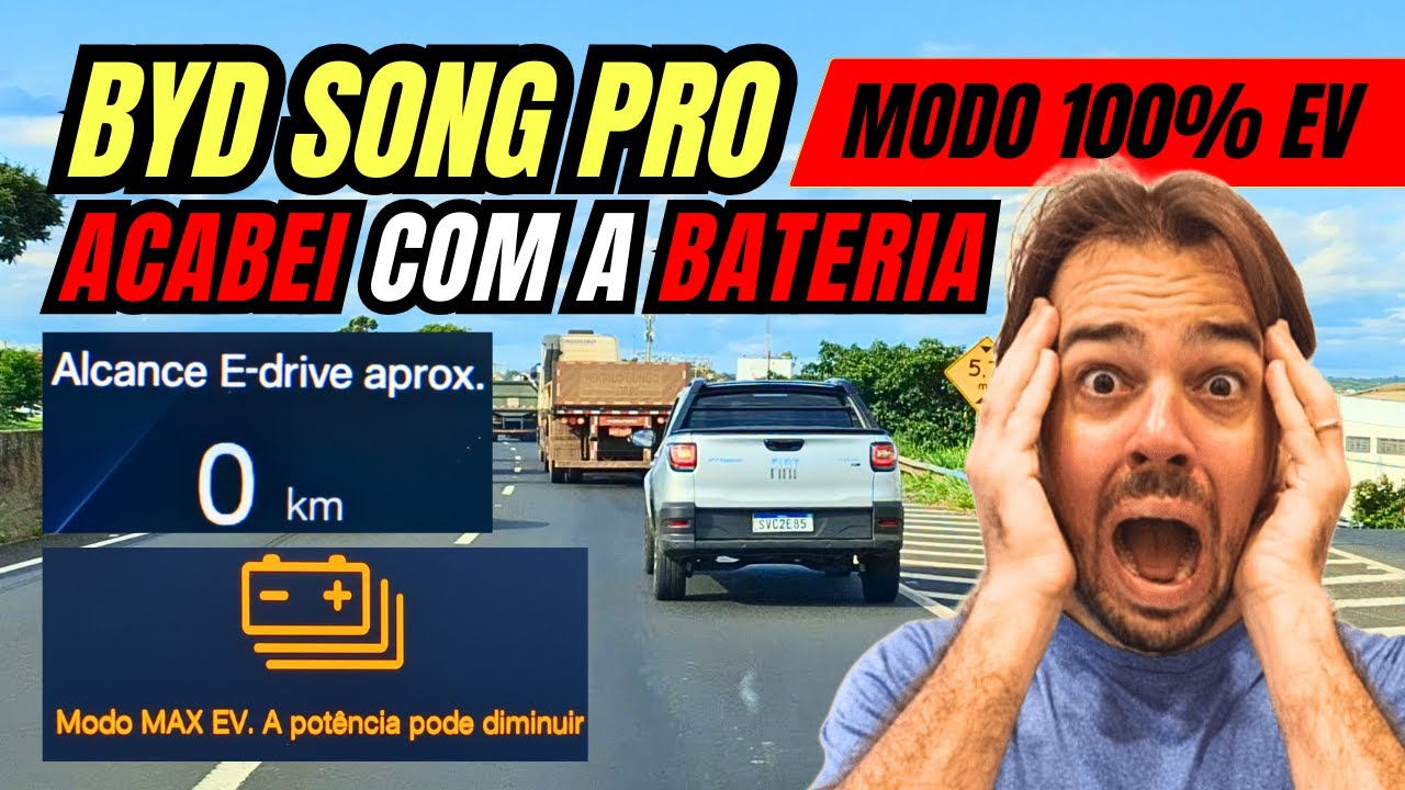 🚗 BYD SONG PRO AUTONOMIA 100% ELÉTRICO⚡😱 ZEREI a BATERIA🪫na RODOVIA🛣️ REGENERAÇÃO ALTA + MODO ECO💰