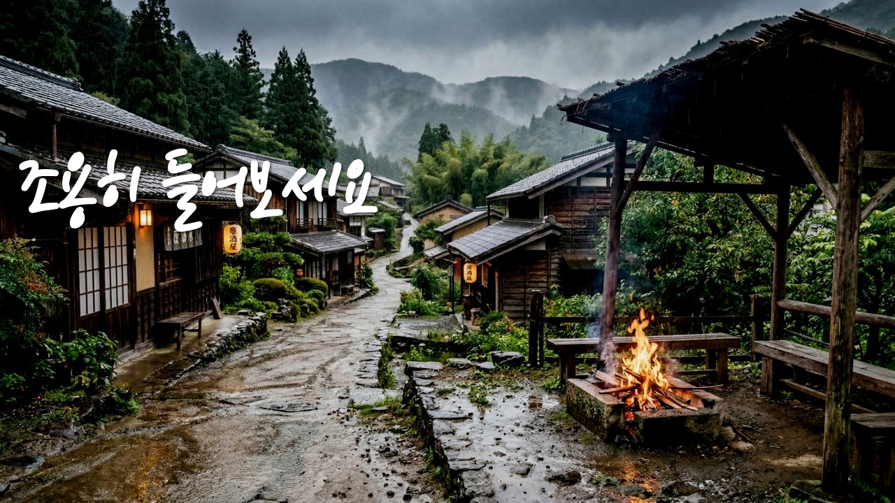 잠 안 오면, 이 소리 🌧 빗소리와 모닥불 수면 ASMR 2시간