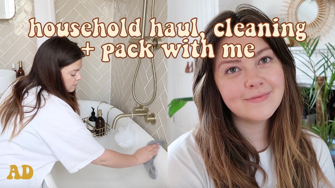 HOME VLOG - HOUSEHOLD HAUL, SPEED CLEANING + PACK WITH ME | LUCY WOOD