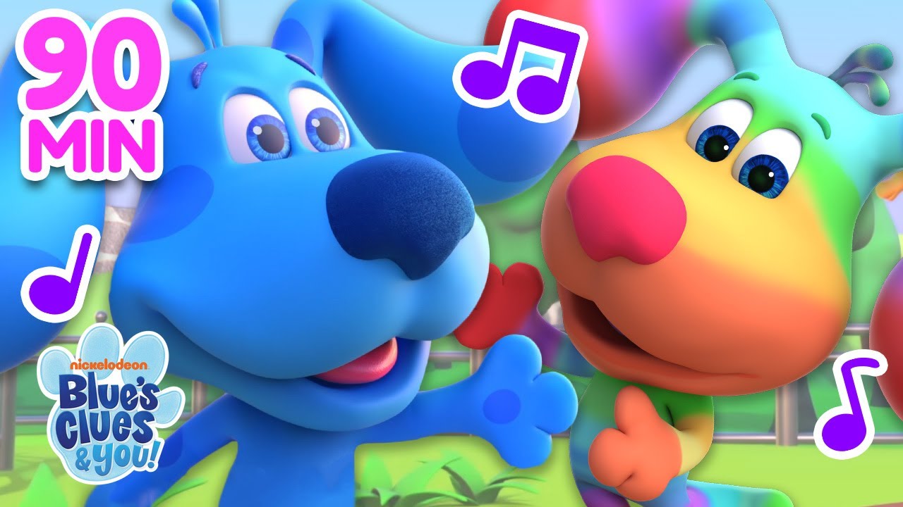 Blue's Song Adventures! #2 🌈 w/ Rainbow Puppy & Josh! | 90 Minute Compilation | Blue’s Clues & You!