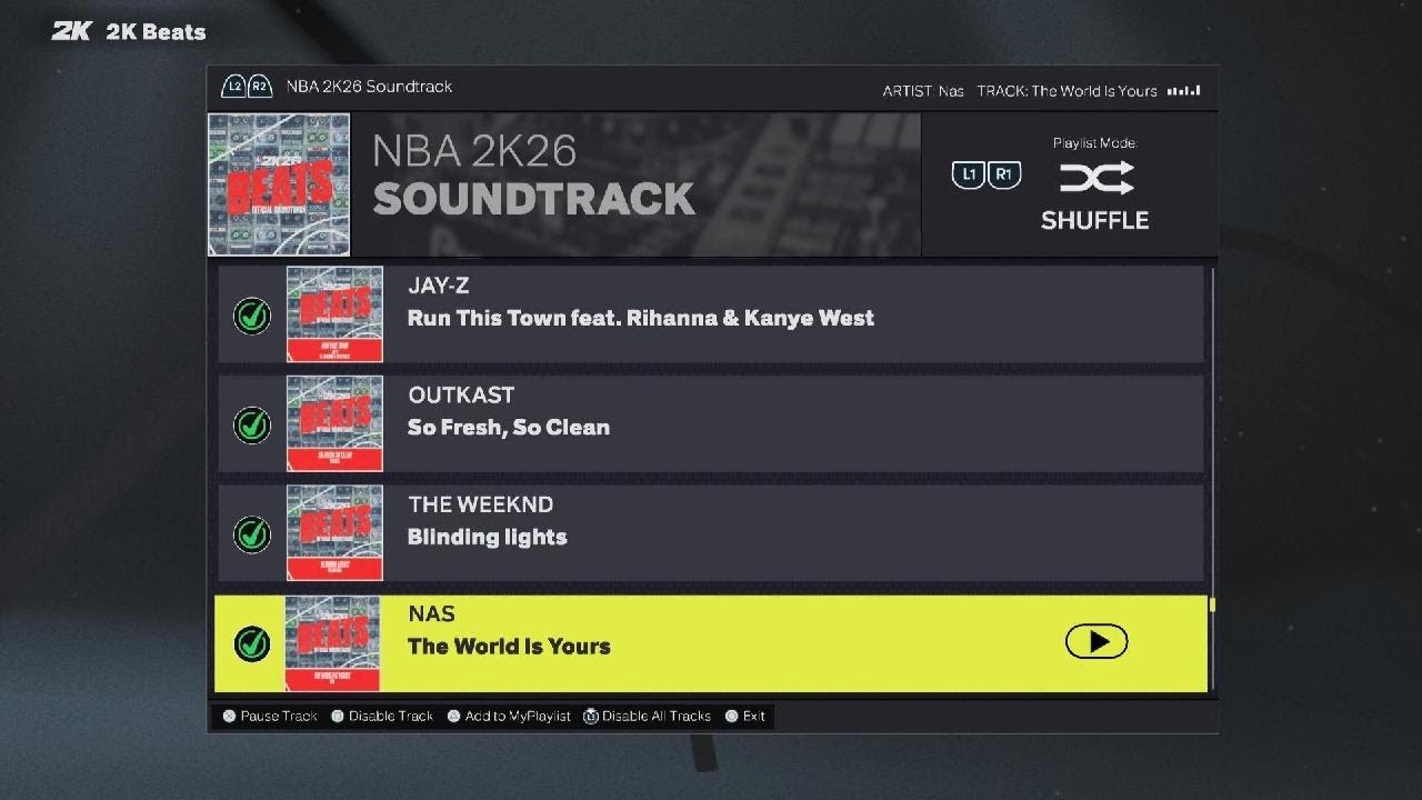 Nas - The World is Yours (Clean version) NBA 2K26 Soundtrack