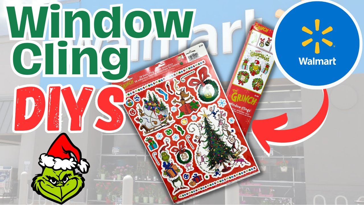 SUPER FAST Christmas DIY Crafts Using Grinch WINDOW CLINGS