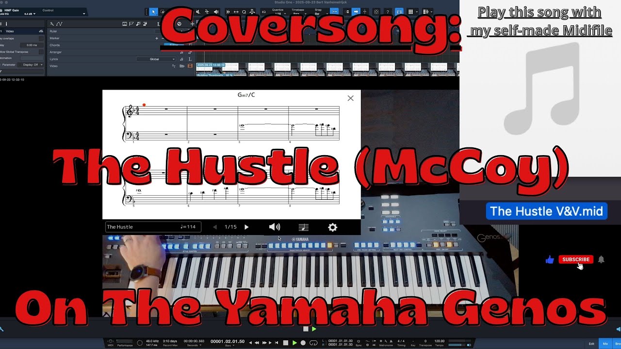 The Hustle – Disco Cover on Yamaha Genos 2 | Custom MIDI File