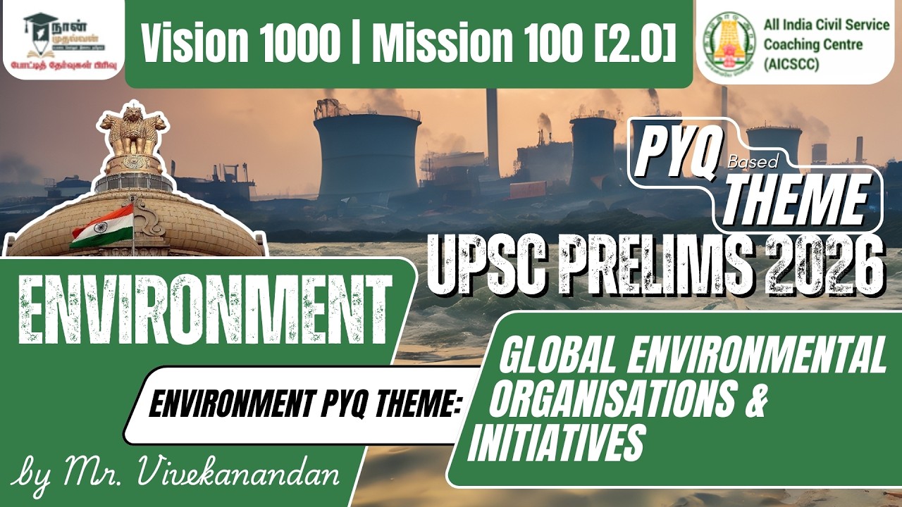 Environment | PYQ THEME: Global Environmental Organisations &Initiatives by Mr. Vivekanandan