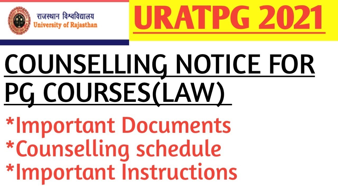 uratpg 2021|| LLM course counselling uratpg 2021|| Master of Law counselling University of Rajasthan