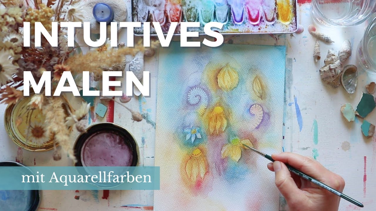 Intuitives Aquarell malen | sanfte Farben und entspannter Malprozess