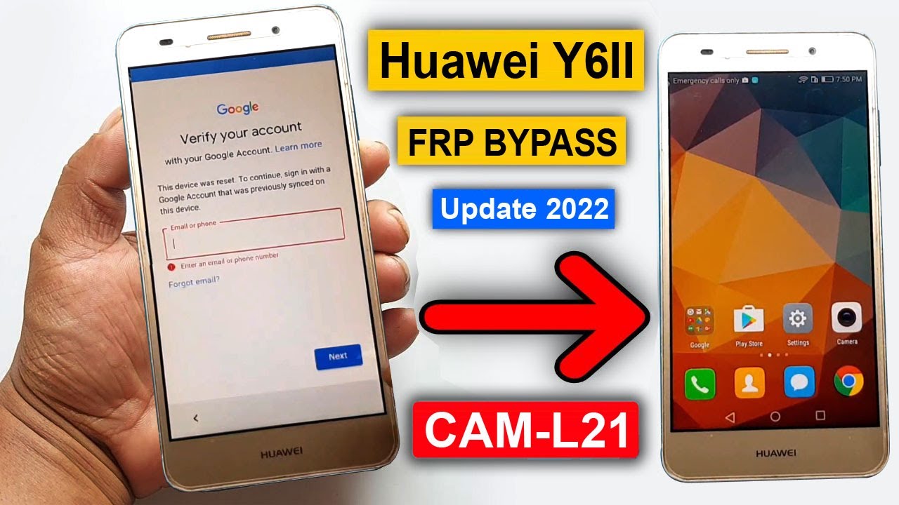 Huawei Y6II CAM-L21 FRP Bypass | Huawei CAM-L21 Y6-2 Google Account Unlock 2022 Update Without PC |