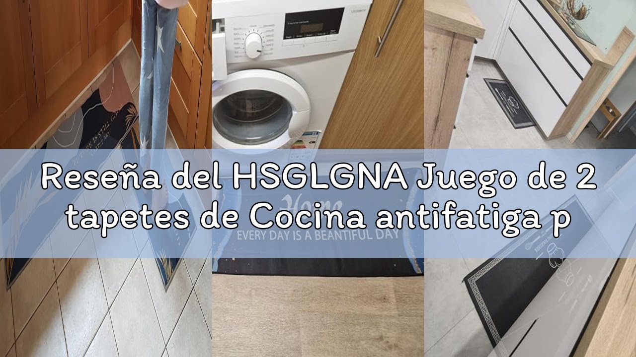 Reseña del HSGLGNA Juego de 2 tapetes de Cocina antifatiga para decoración del hogar, Oficina, Imper