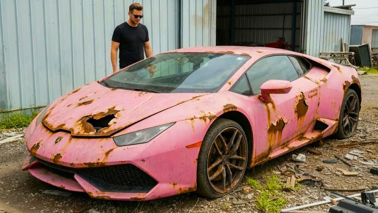 ASMR Car Restoration! Full Restoration of a Pink Lamborghini Huracán 2014 from Rust to Showroom New