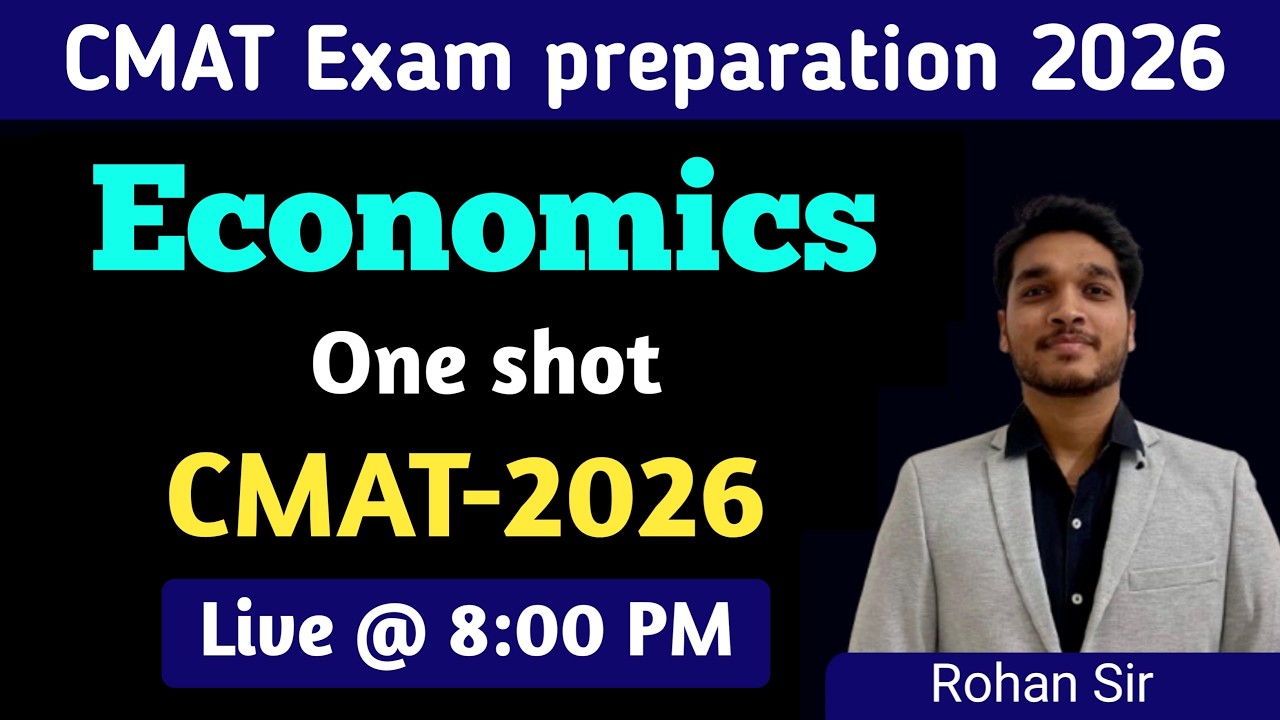 I Complete Economics for CMAT 2026 I One-shot Solution I Live @ 6:00 PM I