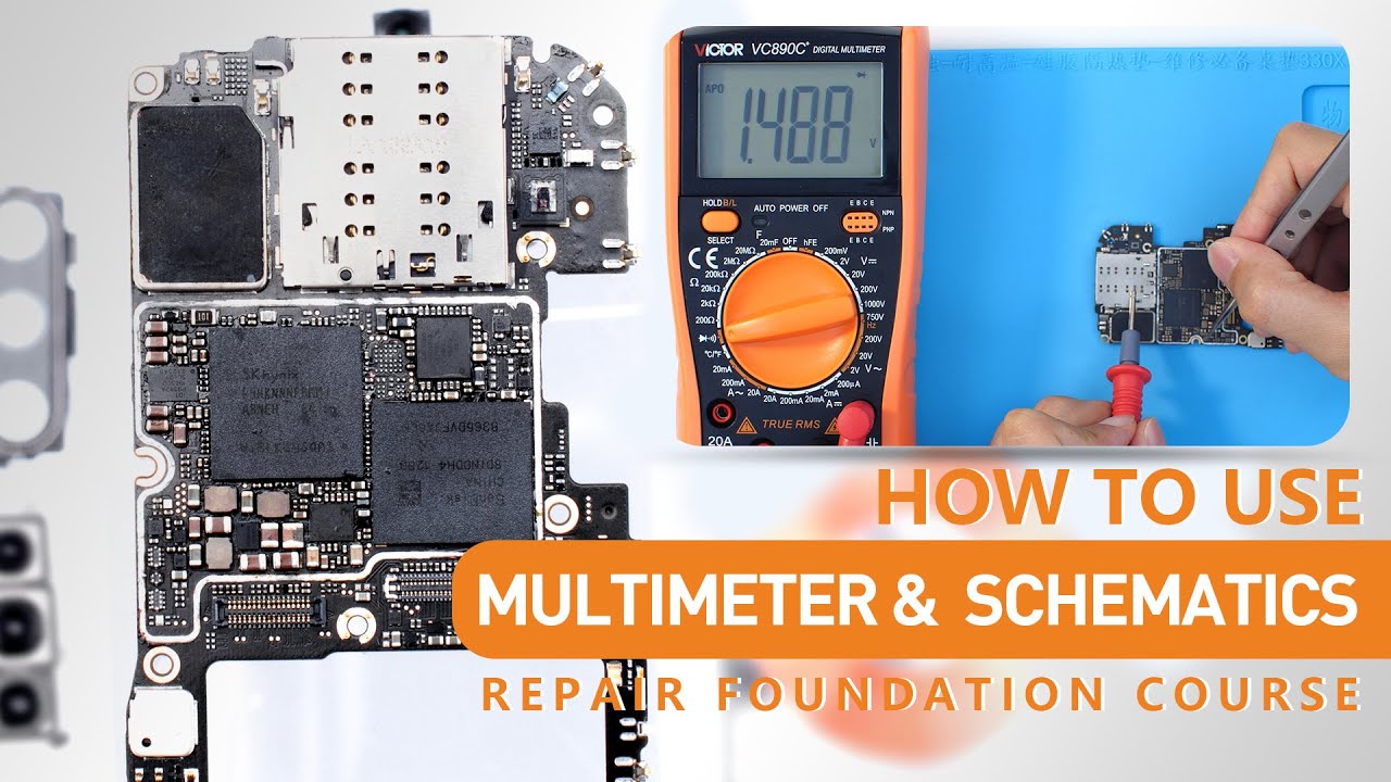 How To Use Multi-meter and How To Find Faulty in Schematics - Logic Board Repair Foundation Course