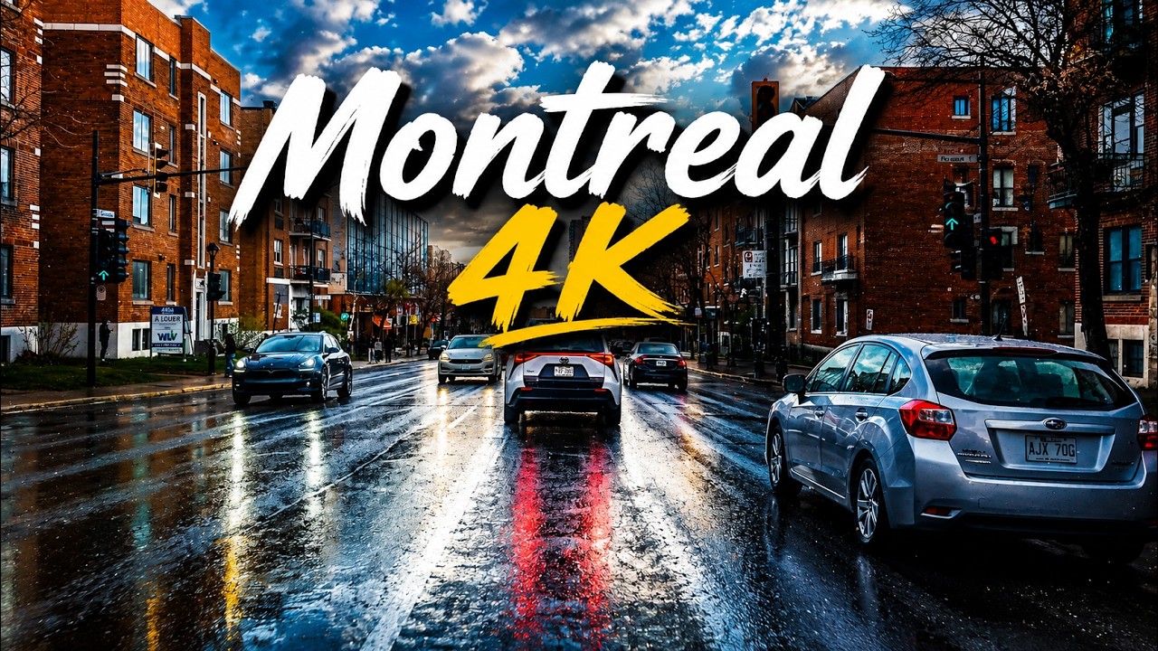 Sunshine, Rain, Then Hail in Mid-May | Montreal 4K Drive ☀️🌧️🧊🚗