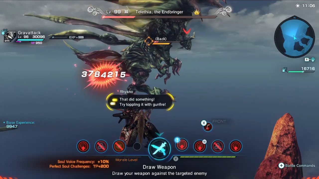 Telethia vs Zweiland-Q. One shot. Xenoblade X definitive edition skell showcase