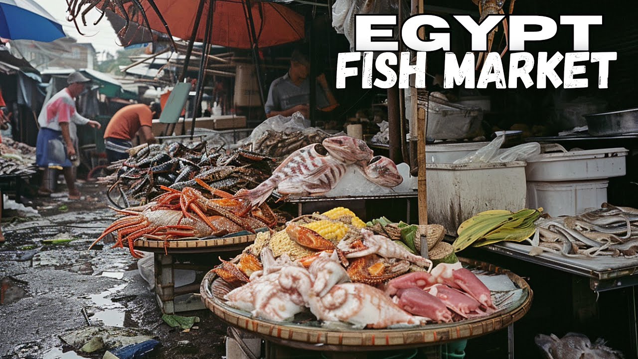 EGYPT: Fish Market, Vegetables Stalls and random walk - 4K Walking Tour