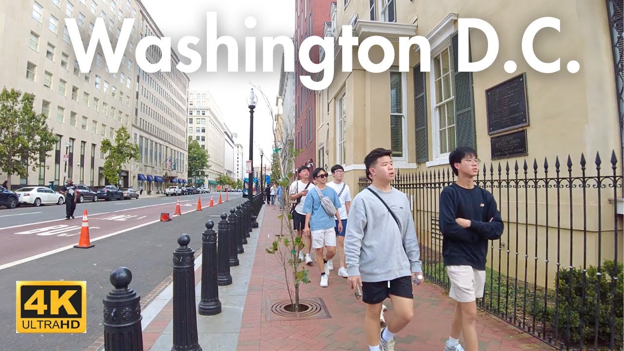 Downtown Washington DC Summer Walking Tour 4k (September 2025)
