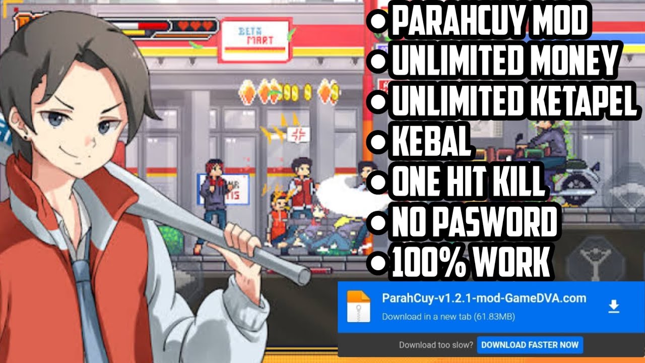 PARAHCUY MOD, UNLIMITED MONEY, UNLIMITED KETAPEL, KEBAL, ONE HITT KILL, NO PW, 100% WORK‼️‼️