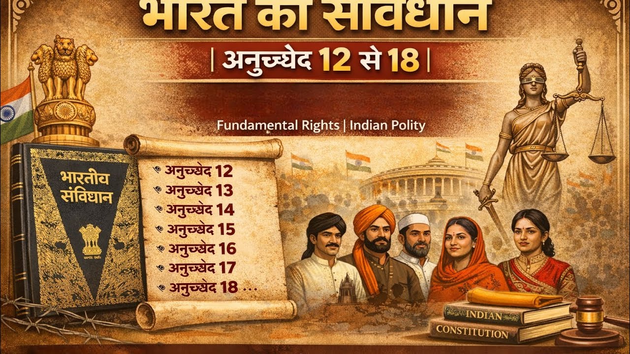 भारत का संविधान | अनुच्छेद 12 से 18 | समानता का अधिकार | Fundamental Rights | Indian Polity