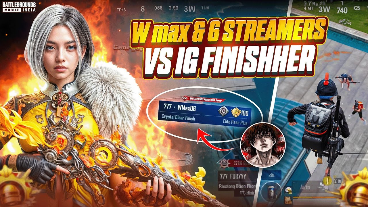 W MAX IN MY LOBBY 💀 | 6 BIG STREAMERS GOT SHOCKED 😳 | IG FINISHHER | IQOO NEO 10 |