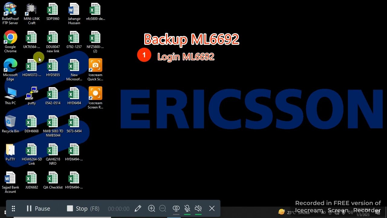 Ericsson ML6692 How to take backup from any Minilink step by step