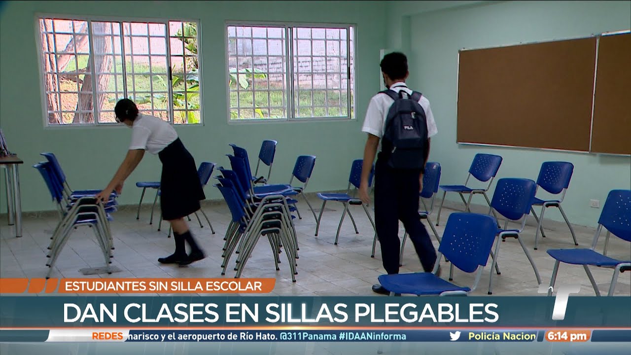 Estudiantes del Fermín Naudea reciben clases en sillas plegables; disminuyó la asistencia