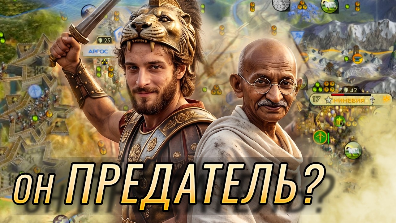 ТЕЧ и ГАНДИ против СОЛЕВОГО ЛИДЕРА | Civilization 5 | FFA6