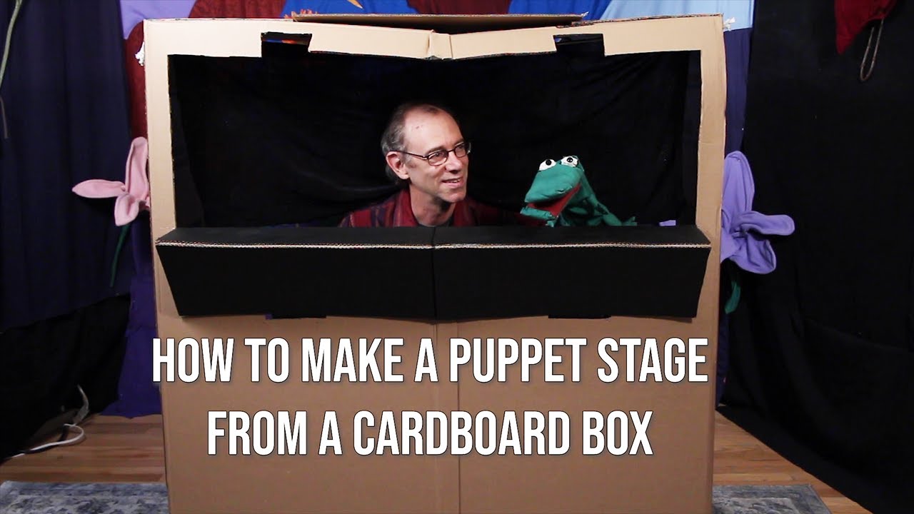 How to Make a Puppet Stage from a U-Haul Grand Wardrobe Cardboard Box!
