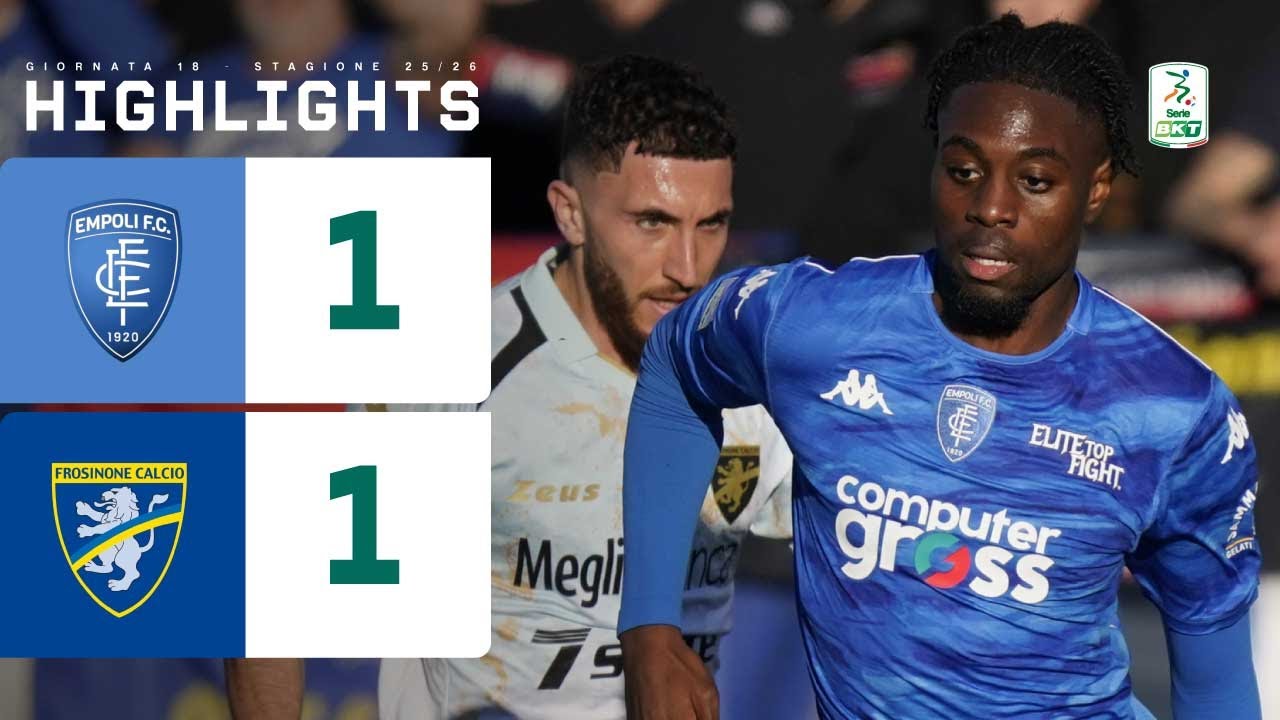 Empoli - Frosinone 1-1 | I CIOCIARI ottengono un punto e restano primi | HIGHLIGHTS Serie BKT